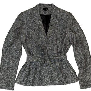East 5th Grey wool blazer with belt